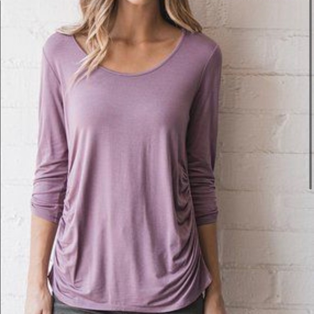 Hippie chic 3/4 length top EUC